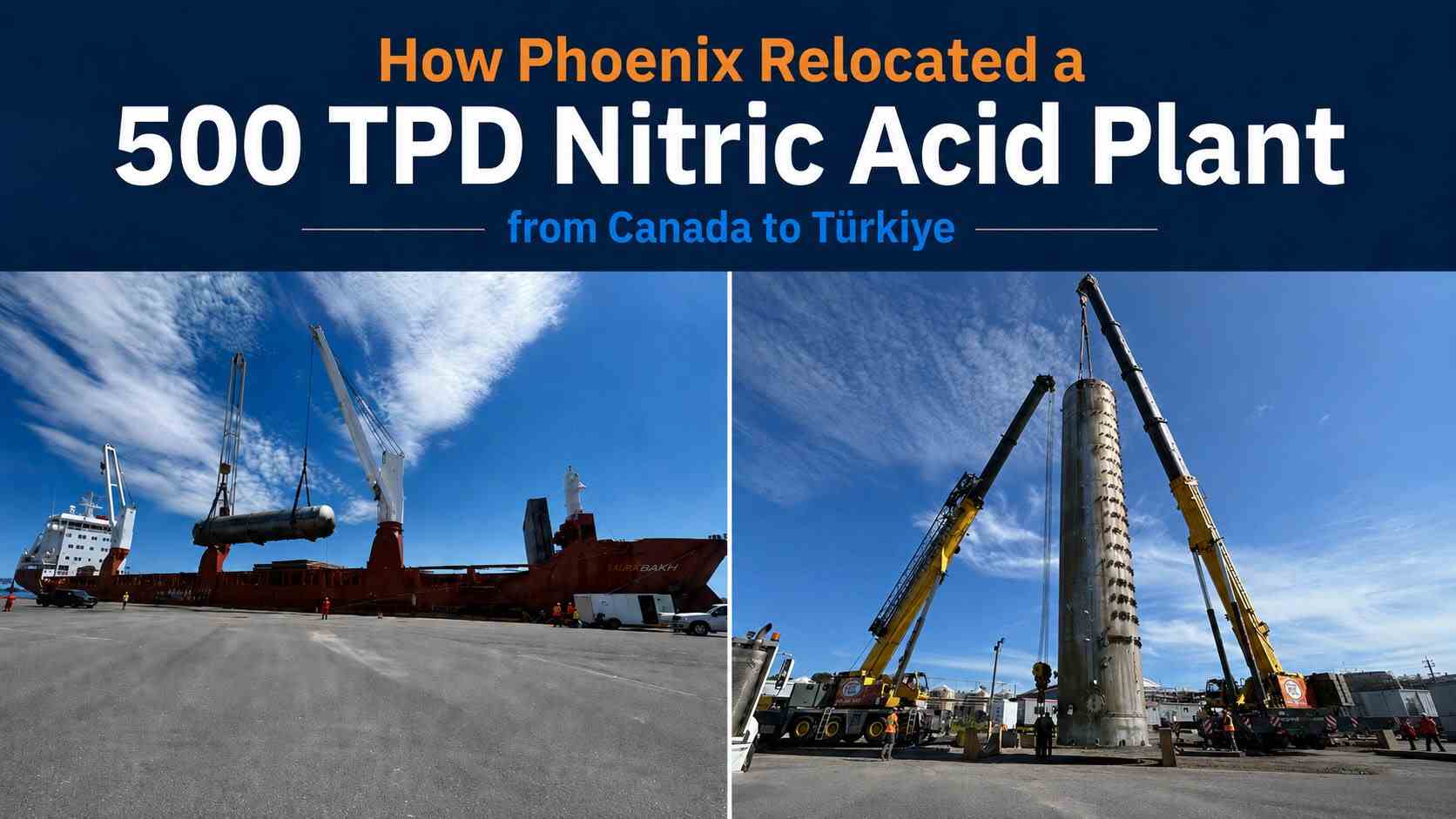 Relocation of a 500 TPD Nitric Acid Plant from Canada to Türkiye by Phoenix Equipment Corporation